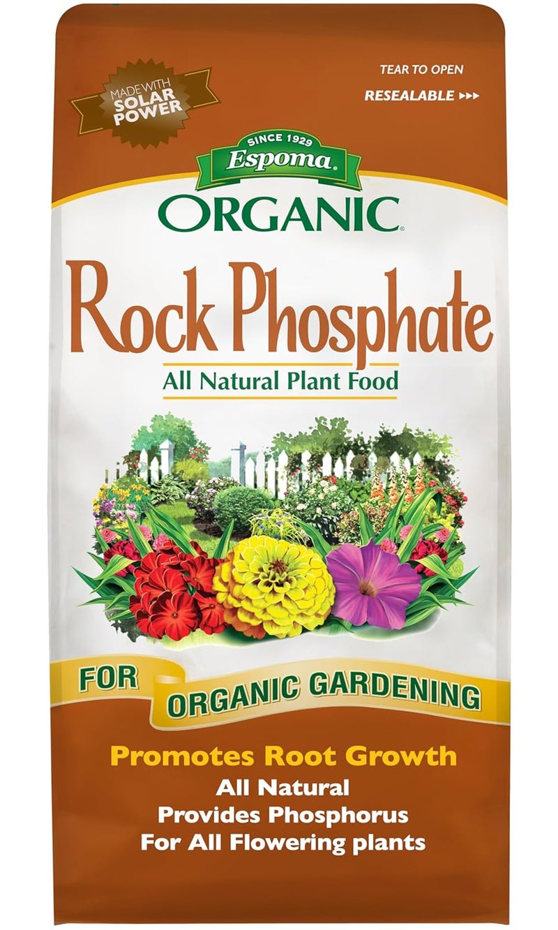Espoma Organic Rock Phosphate Fertilizer - 7.25 lb All Natural Plant Food for Flowering Plants - Image 1
